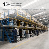Fenêtre à volet roulant en aluminium extrudé, durable, avec revêtement en poudre, pour villa, hôtel, entrepôt, magasin, dimensions personnalisées