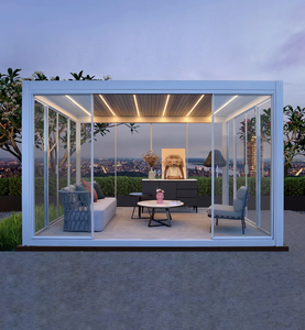 Pergola bioclimatique d'extérieur moderne avec persienne en aluminium Usine OEM 3x3 3x4 4x4 <span class=keywords><strong>6x4</strong></span> Tailles M Cadre en métal - Product Image 5