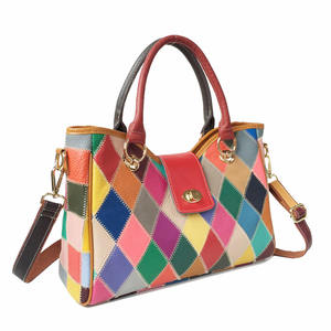 Women Large Tote <b>Bag</b> Genuine Cow Leather Shoulder Messenger <b>Bags</b> Vintage Style Female Handbag Colorful Totes <b>Big</b> Purse - Product Image 5