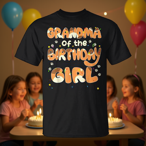 Camiseta personalizada para fiesta de cumpleaños familiar de perros para la abuela - Product Image 3