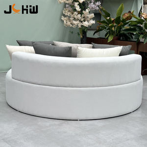 <span class=keywords><strong>Cama</strong></span> de Día Redonda de Diseño Moderno para Patio de Hotel o Villa, Tumbona de Lujo de Aluminio y Tela para Exteriores, Sofá <span class=keywords><strong>Cama</strong></span> para Piscina - Product Image 3