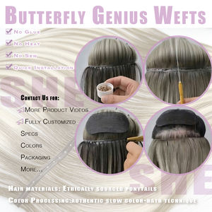 Nouvelle tendance 2026, ventes exceptionnelles, mèches double génie papillon avec couleur balayage piano light, fines et s'adaptant parfaitement au cuir chevelu - Product Image 3