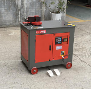 เครื่องดัดเหล็กเส้นแบบ CNC รุ่น GF25 สีแดง ดีไซน์กะทัดรัด ควบคุมด้วย PLC อุปกรณ์ดัดอัตโนมัติ - Product Image 2