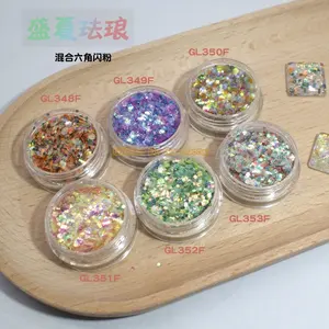 Glitter New Arrival Fantasy Colorful Chunky Rainbow Glitter Powder Mix Loose Paillette Stage Face-Painting Free Samples