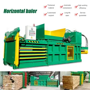 horizontal hydraulic baler and cardboard baling press machine recycling materials