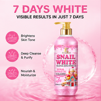 Faible MOQ ODM/ODM Gel Douche Moussant Exfoliant Snail White 1000ml Formule Nettoyante en Profondeur à la Vitamine E Élimine l'Acné et les Acariens