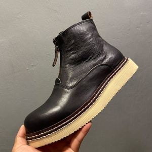 Men's Motorcycle <b>Boots</b> Stylish New Leather <b>Boots</b> for Street Walking Style Casual Shoes High Quality Retro Ankle <b>Boots</b> - Product Image 3