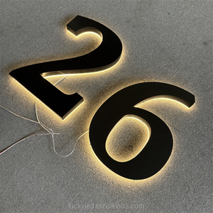 Không thấm nước 3D LED bên ngoài số nhà khách sạn hiện đại tấm cửa phòng địa chỉ dấu hiệu Backlit signage kim loại ngoài trời số mảng bám - Product Image 3