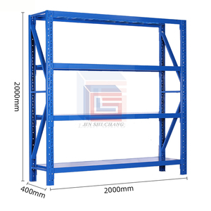מדף אחסון תעשייתי ללא ברגים, מדפים מתכווננים, מתלה מתכת כבד - Product Image 2