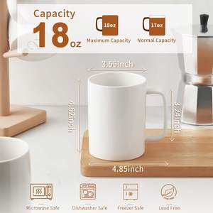 Tasses à sublimation, ensemble de 12 tasses à café en céramique blanche, tasses à sublimation de 11 oz, tasse à café de Noël pour le lait, le latte, le chocolat chaud - Product Image 4