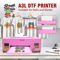 Imprimante DTF A3 personnalisée et colorée avec tête d'impression 1390 pour textiles, logos, vêtements et t-shirts, avec four, encre et film