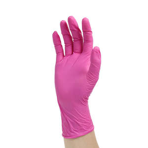 परीक्षा पाउडर के लिए गुलाबी डिस्पोजेबल नाइट्रिल दस्ताने उच्च गुणवत्ता वाले दंत क्लिनिक - Product Image 3