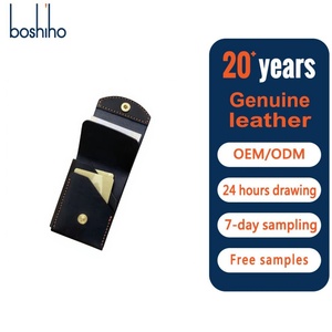 For Genuine Cow Hide Leather Open Closure Stone Vintage Short <b>RFID</b> Nylon Lining Anti Theft Portable Business ID <b>Wallet</b> 4 - Product Image 1