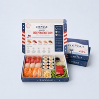 Nouvel arrivage : Boîte à sushi de qualité alimentaire pour sushis enroulés, aliments froids et emballages de restaurant, avec compartiment à sauce