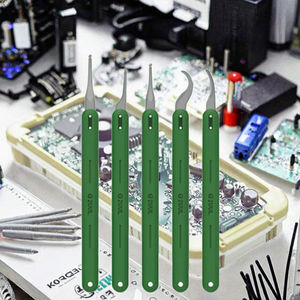 2UUL DA22 CPU NAND Schnellkleber-Entfernungsblatt <span class=keywords><strong>5</strong></span>-in-1 Edelstahl-Chip-Schaber Hebelwerkzeug-Set für Handy-Reparatur und Motherboard - Product Image 2