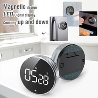 Runder Reifenförmiger Digitaler Selbstrotierender Magnetischer Elektronischer Countdown-Timer, Batteriebetrieben, für Fitness und Kochen