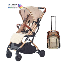 Poussette de voyage compacte ultra-légère à pliage automatique, pliage à une main, poussette de cabine sécurisée