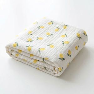 Cotton Multiple Layers Muslin Gauze Quilt Swaddle Baby Blanket Nursing Bedding Soft Breathable Throw Oversized Baby Blankets - Product Image 2