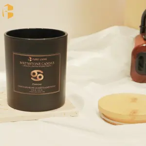 Sıcak satış benzersiz tasarım aromaterapi soya balmumu lüks zodyak işareti kutusu ile kokulu mum