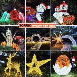 Tùy Chỉnh Ngoài Trời Thương Mại LED Giáng Sinh Thắp Sáng Khung Dây Trang Trí Không Thấm Nước Trứng Phục Sinh Trang Trí Cho Bên Ngoài Motif Đèn - Product Image 6