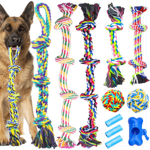 Venta al por mayor juguetes interactivos para perros Paquete de 15 para Limpieza de dientes y variedad divertida juego de regalos para perros cachorro dentición juguetes de lujo para masticar perros - Product Image 3