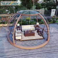 Precio de fábrica mejor calificado Policarbonato Cielo estrellado Techo Cúpula de aluminio Casa PC Casa de burbujas para uso al aire libre Casas Café Restaurante