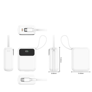 Batteries externes Li-Polymère en gros avec câble Type C, affichage LED de la puissance, charge rapide 22,5W, portables, capacité 10000mAh - Product Image 2