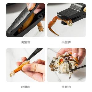 เครื่องมือแกะปู ทำจากโลหะผสมสังกะสี แข็งแรงทนทาน สำหรับอาหารทะเล สีดำเงิน ดีไซน์ทันสมัย จากเจียหยาง ประเทศจีน - Product Image 3