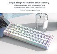 Sampel Keycool Keyboard Mini plastik ABS Null Desktop mekanik Usb RGB kabel Usb Keyboard Mekanikal Backlit Gaming 12 bulan