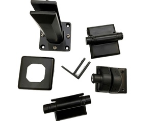 Collier <span class=keywords><strong>de</strong></span> serrage moderne en acier inoxydable noir mat pour clôture <span class=keywords><strong>de</strong></span> piscine extérieure, balustrade, main courante, escalier, balcon, quincaillerie <span class=keywords><strong>de</strong></span> garde-corps en verre - Product Image 6