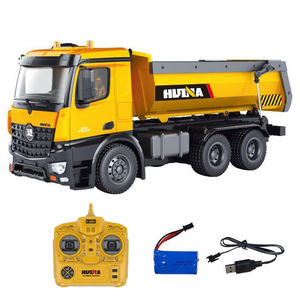 Nouveau camion benne télécommandé <span class=keywords><strong>Huina</strong></span> <span class=keywords><strong>1573</strong></span> RTR 2,4 GHz 10 canaux 1:14 avec démonstration automatique et éclairage LED en métal - Product Image 1