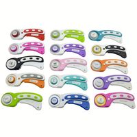 Cutter rotatif ergonomique de 45 mm pour tissu, cuir, artisanat, couture, quilting, idéal pour les droitiers et les gauchers