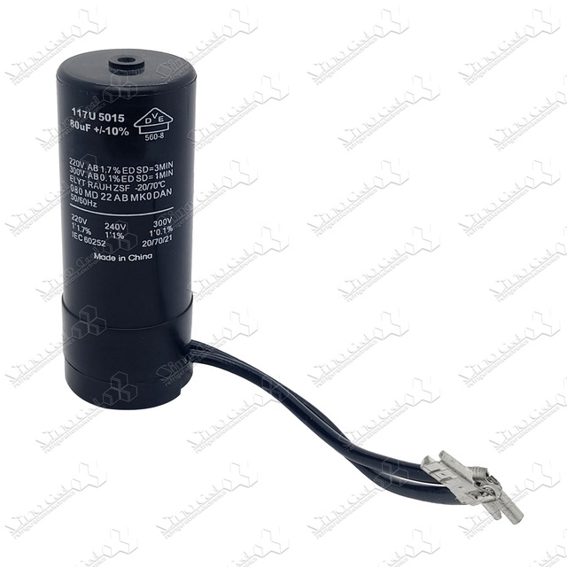 Sino-cool 117U5015 5015 Series Capacitor 80uf 220vac AC Motor Start Capacitor