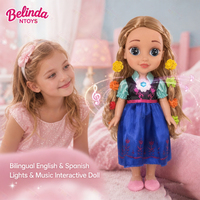 Poupée de mode Belinda de 14 pouces, bilingue anglais-espagnol, jouets éducatifs pour enfants avec musique et lumière, poupées de mode pour filles, cadeaux