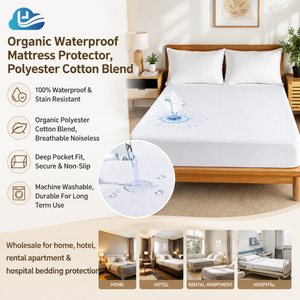 <span class=keywords><strong>Housse</strong></span> <span class=keywords><strong>de</strong></span> matelas imperméable en coton doux Cloudland, en tissu éponge polyester certifié OEKO-TEX, approuvé GOTS, silencieux, bio - Product Image 2