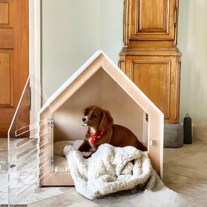 Kare Eko Dostu Evcil Hayvan Kafesi Ahşap Görünümlü Ayrılabilir İç Mekan Kediler ve Küçük Köpekler İçin - Product Image 6