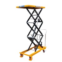 Table élévatrice à ciseaux hydraulique manuelle pliable, capacité de charge 500 kg, plateforme en acier, prix de gros usine