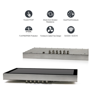 PC Todo en Uno de 24 Pulgadas, Totalmente Impermeable IP66, Panel Táctil de Acero Inoxidable, Windows 10, I5, 8GB DDR4, Accesorio de Computación Industrial