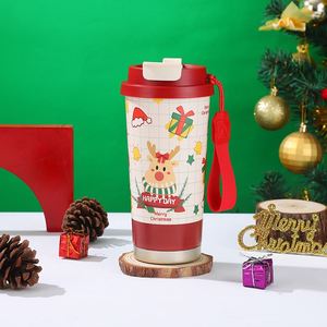 แก้วกาแฟฉนวนกันความร้อนซานตาคลอสสสสโนว์แมนสำหรับผู้หญิงของขวัญคริสต์มาสสุดสร้างสรรค์ - Product Image 4
