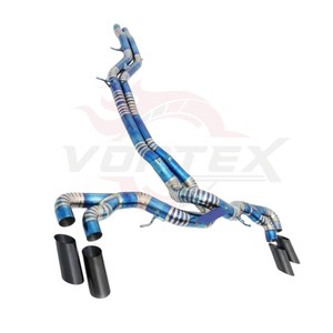 Système d'échappement Catback Vortex Burned Blue Titanium avec embouts en carbone pour Lamborghini Urus V8 4.0T 2018-2025 Kits à monter sur les points de fixation - Product Image 2