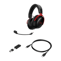 Casque sans fil Hyper X Cloud III S avec suppression du bruit et son surround virtuel - Casque de jeu rouge