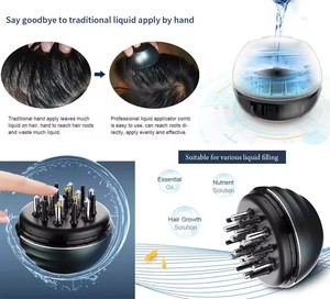 Peine aplicador de tratamiento del cuero cabelludo, masajeador de cabeza para la pérdida de cabello con cepillo de masaje para el cuidado del cuero cabelludo y el cabello - Product Image 4