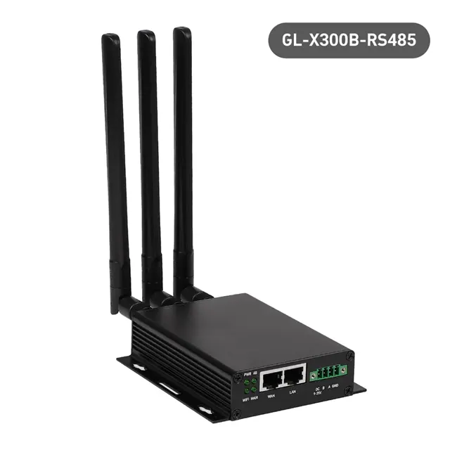 GLinet Industrial Bonding Sim 4G LTE Router Watchdog 4G LTE Industrial Wireless Gateway Router RS485 BLE GPS Metal Appearance