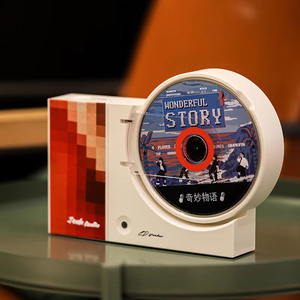 Lecteur CD mini rétro directement de l'usine, enceinte Bluetooth, anti-skip, audio HiFi, lecteur d'albums portable pour la maison, la décoration murale ou de bureau. - Product Image 2