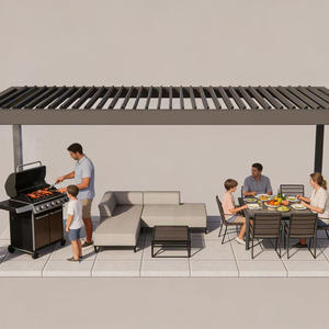 Auvents <span class=keywords><strong>de</strong></span> véranda, terrasse, imperméables, électriques, gazebo, pergola bioclimatique, arches, tonnelles, pergolas en aluminium, motorisées pour l'extérieur - Product Image 4