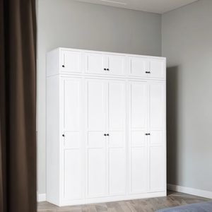 Armoire métallique simple et moderne à 2 portes, meuble de rangement pour vêtements, organisateur pour chambre à coucher - Product Image 5