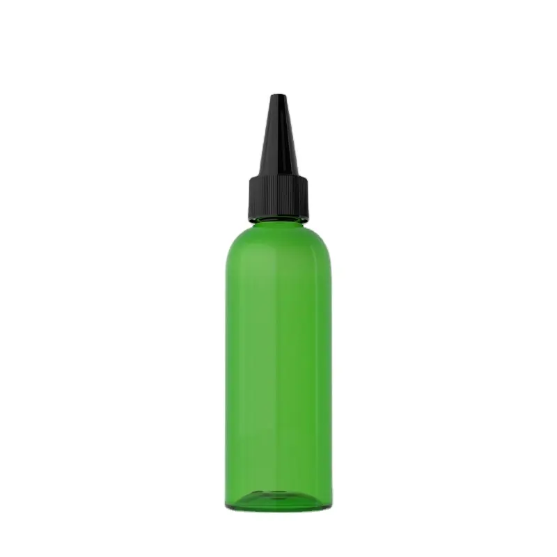 2023 heiße 100ml Haustier Shampoo flasche Hand wasch flasche grüne leere Plastik pumpen flasche mit spitzer Verschluss schraube Pumpe