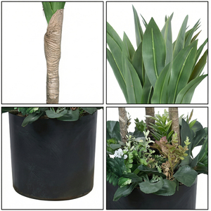 <b>Artificial</b> Indoor Decorative Plant Tall Green Foliage <b>Tree</b> Potted <b>Artificial</b> Plant for Home Office Hotel Decoration - Product Image 5