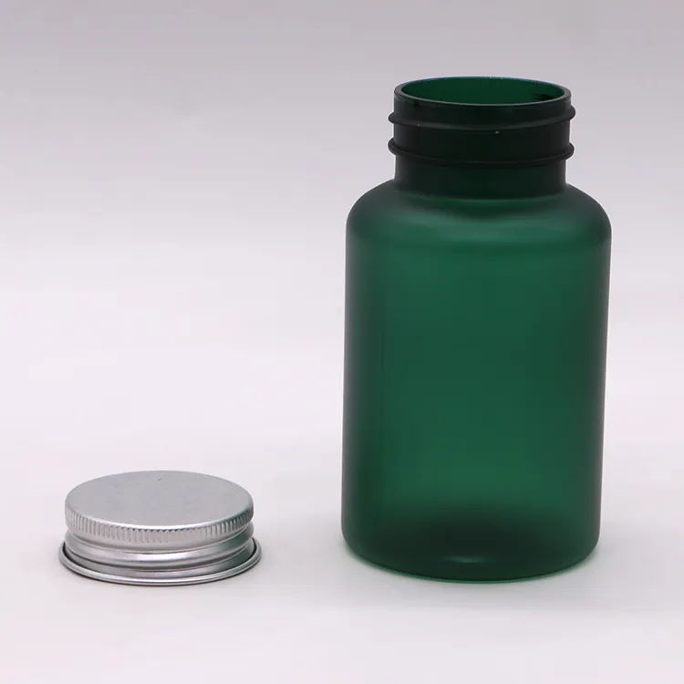 Botol Pil Obat Plastik Beku PET 100cc Kelas Farmasi Botol Kapsul Tablet dengan Tutup Pengaman Anak