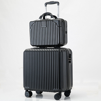 Ensemble de valises de voyage pour l'extérieur avec logo personnalisé, valises à roulettes 14'' et 18'', roues pivotantes à 360°, légères